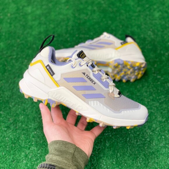 Adidas Nat Geo x Terrex Swift R3 GORE-TEX Womens Shoes White HQ8833 NEW Multi Sz